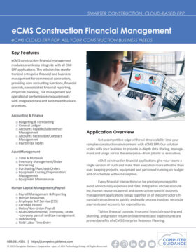 eCMS Construction Financial Management