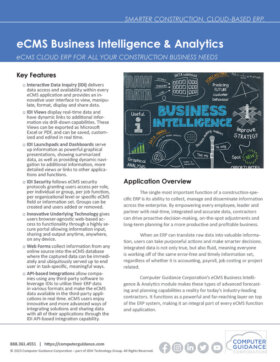 eCMS Business Intelligence & Analytics